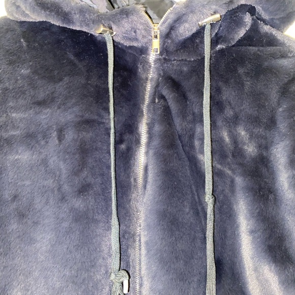 Faux Fur Hooded Bomber Jacket - Picture 6 of 8